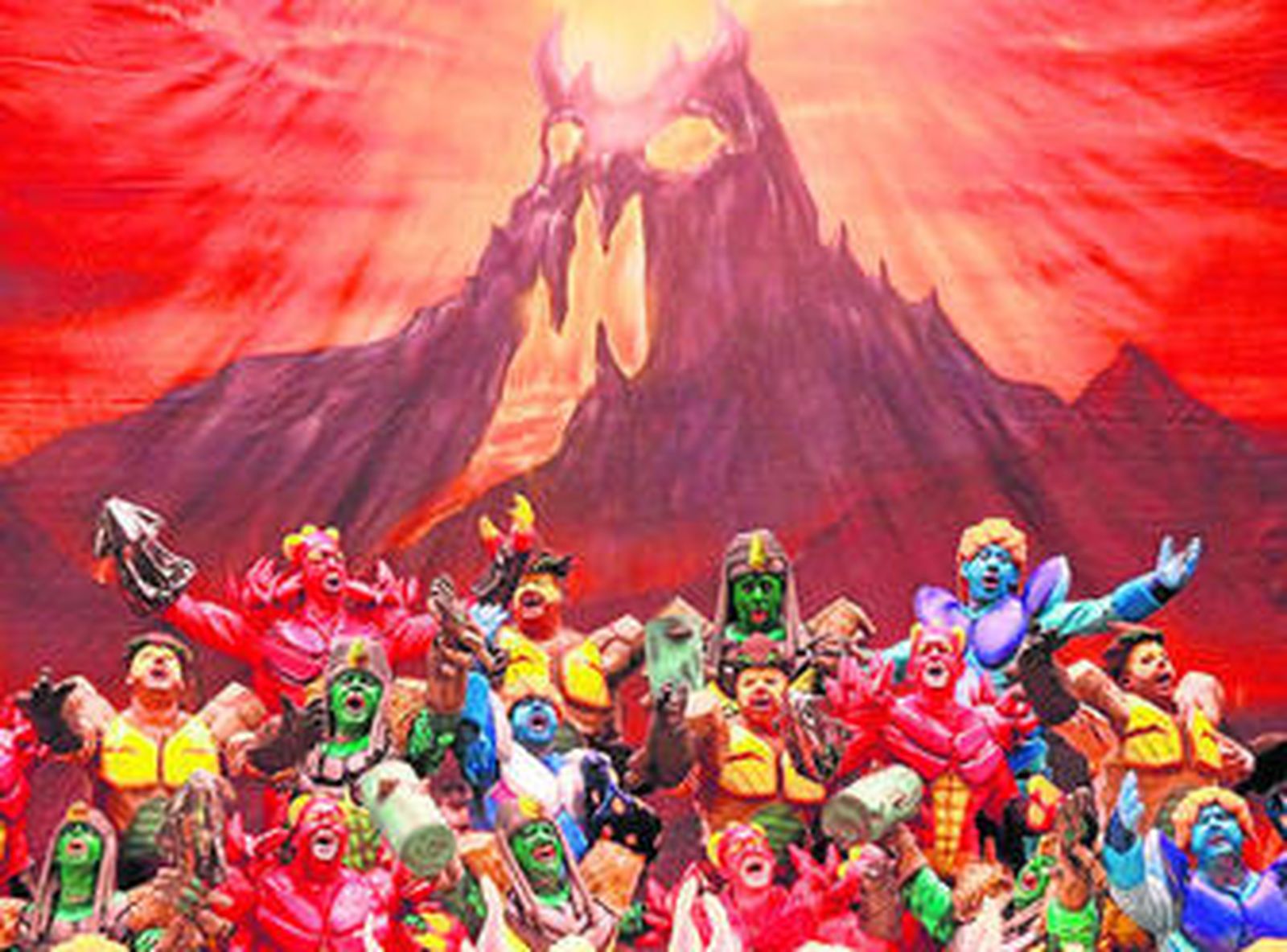 El coro 'Los señores de la naturaleza' participó este año en el Falla con un tipo de 'gormittis'.