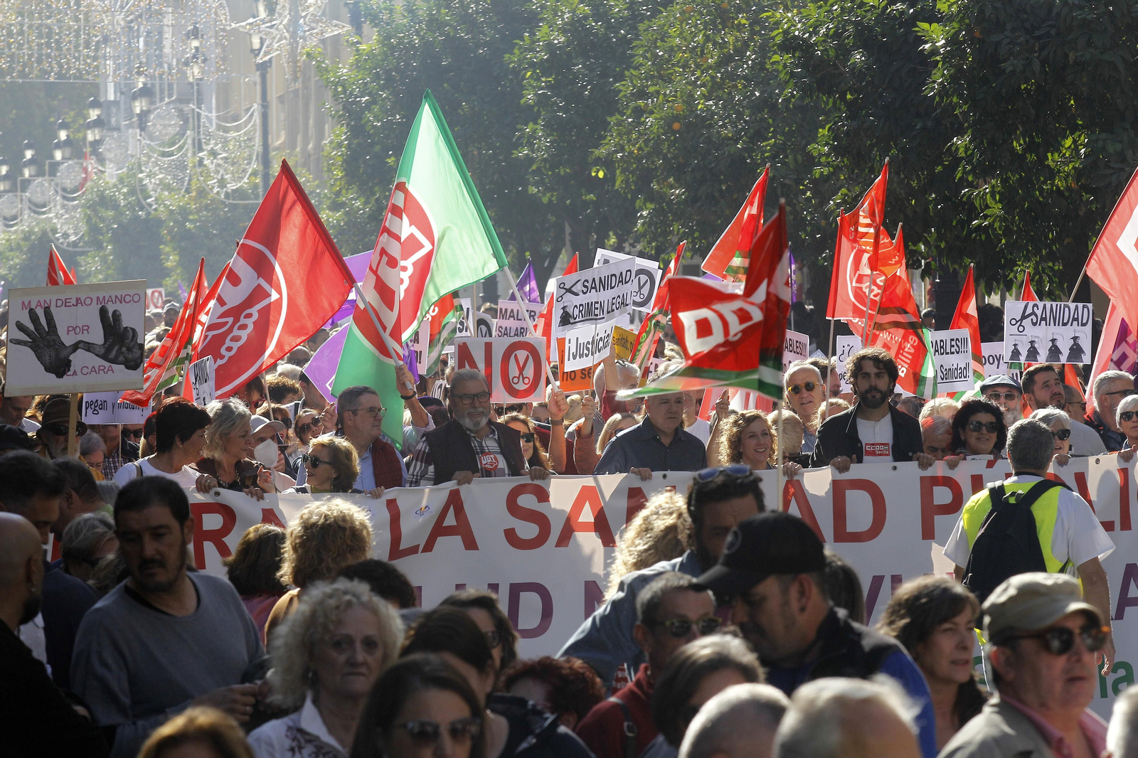 Manifestación en defensa de la sanidad pública