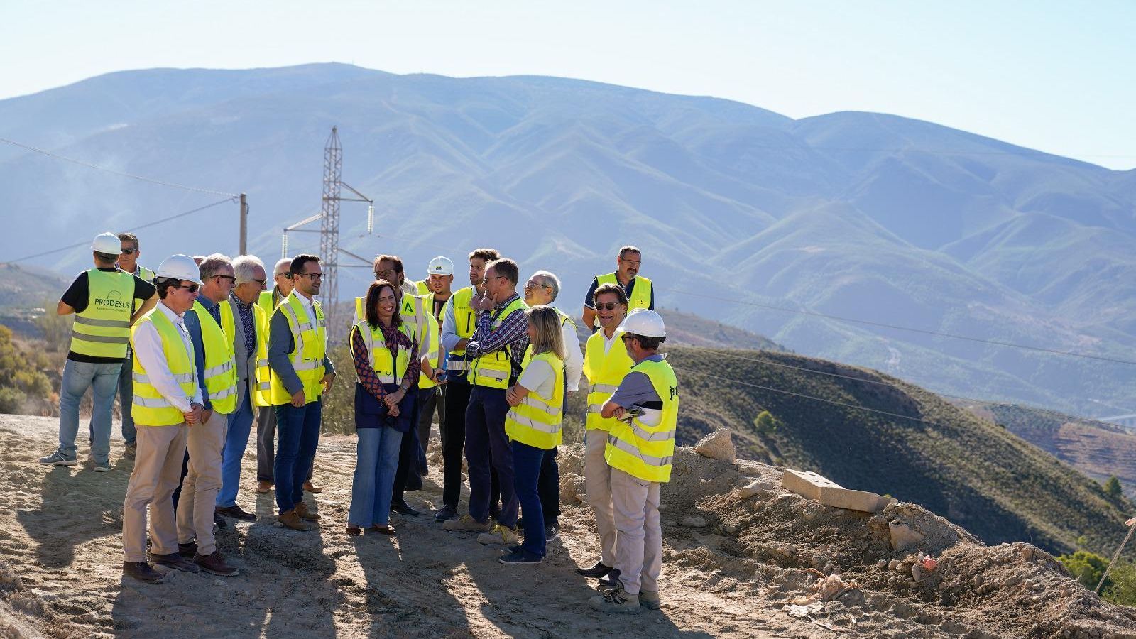 Visita a las obras de acceso a la Alpujarra.
