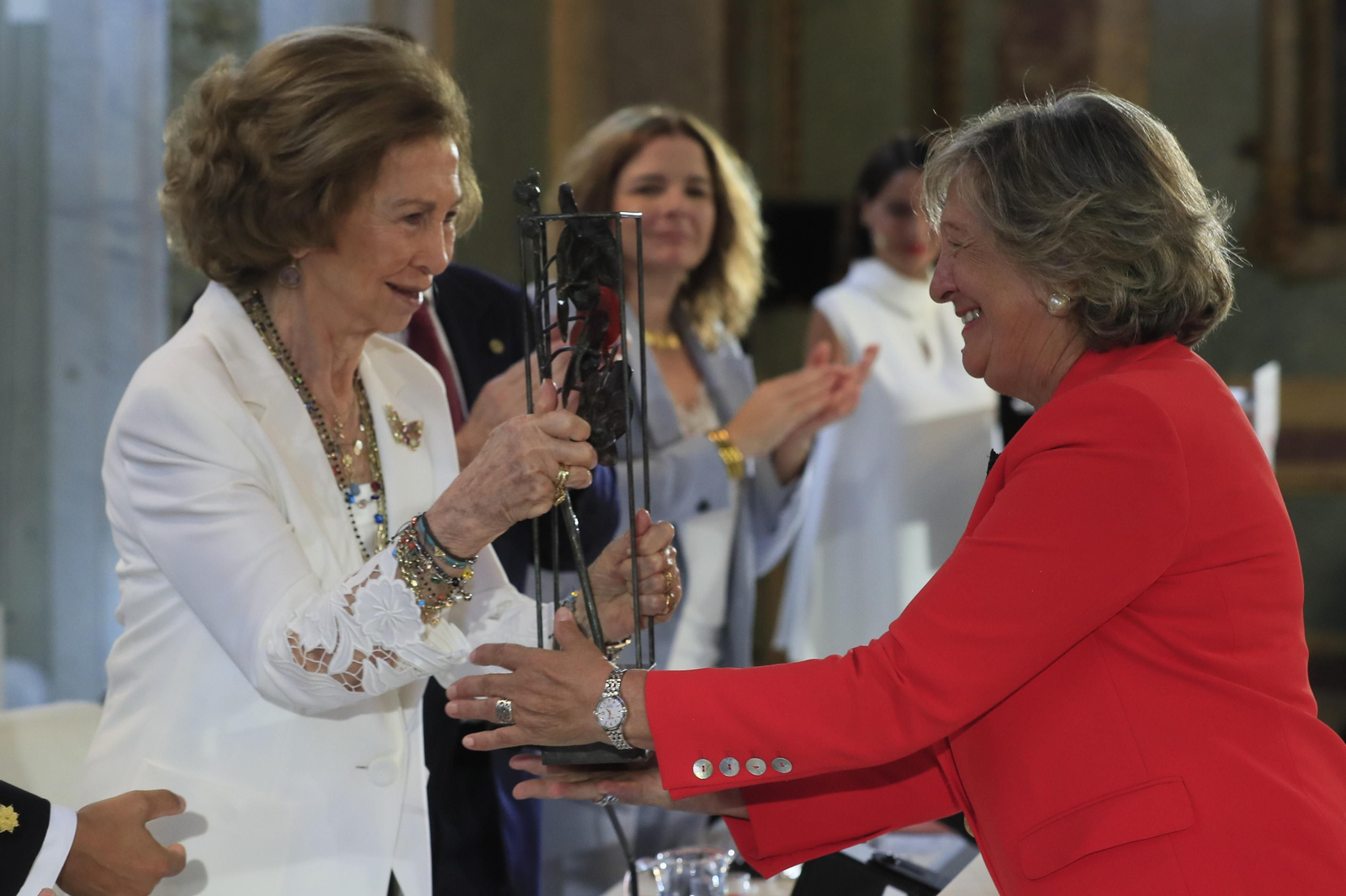 La Reina Sofía durante una entrega de premios.