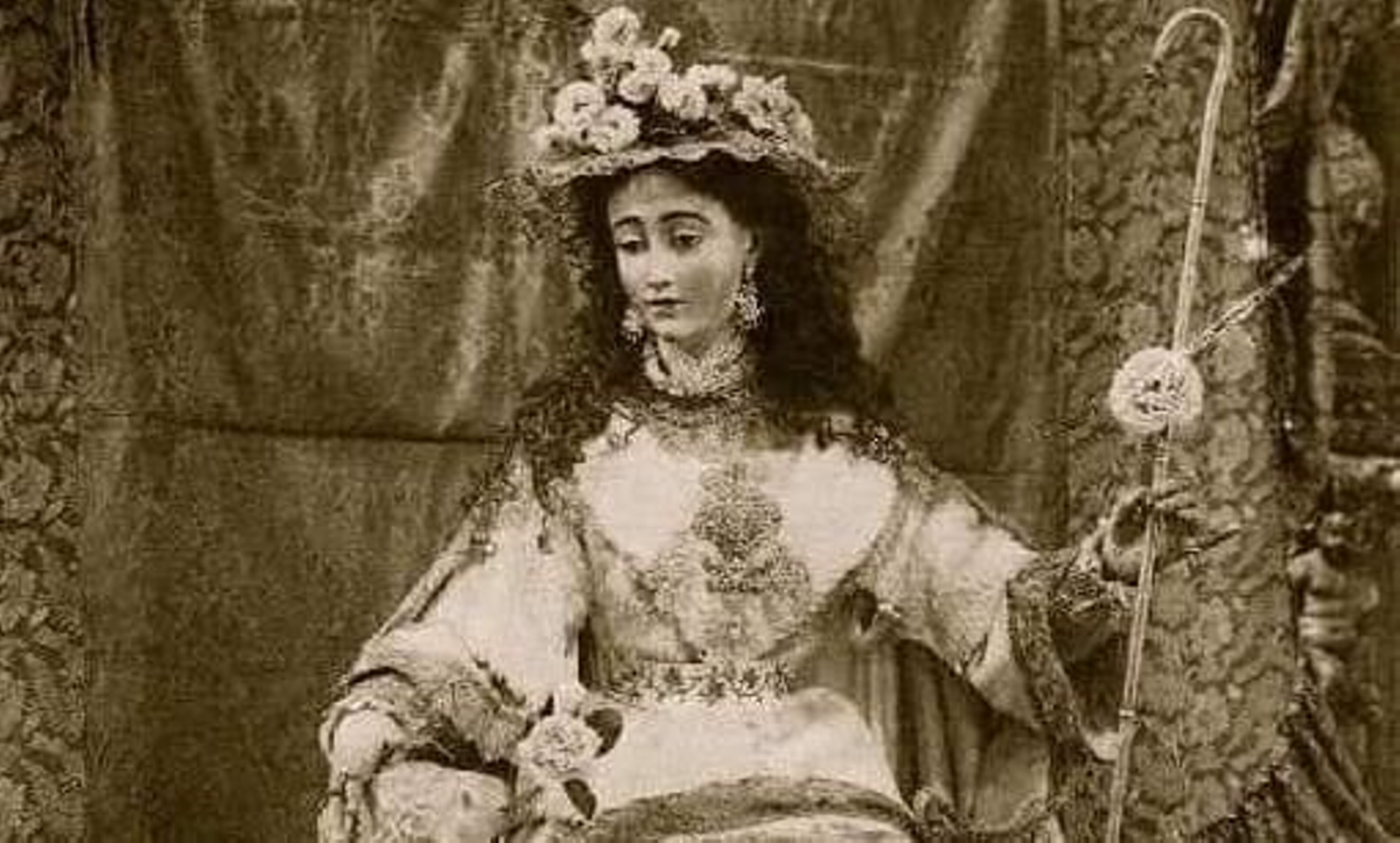 Una antigua fotografía de la Divina Pastora
