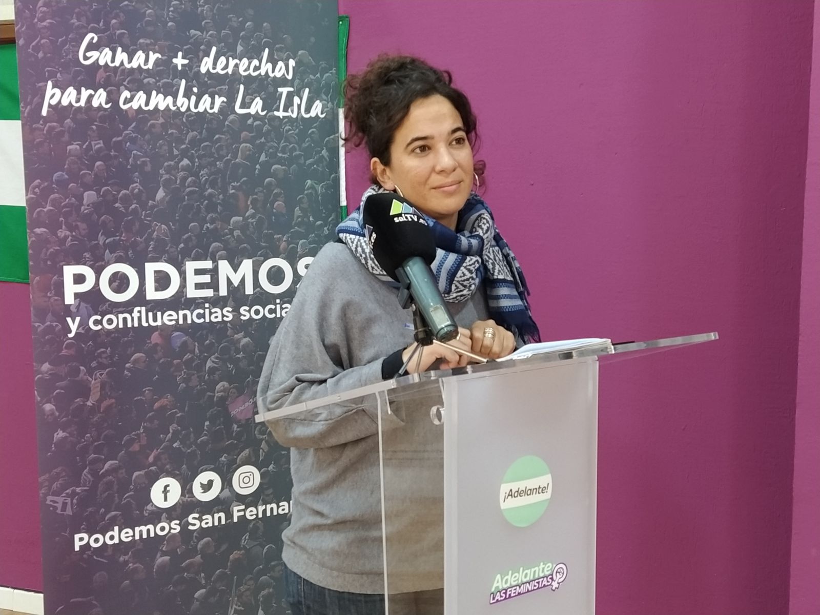 La portavoz de Podemos en San Fernando, Ana Rojas, en una imagen de archivo.