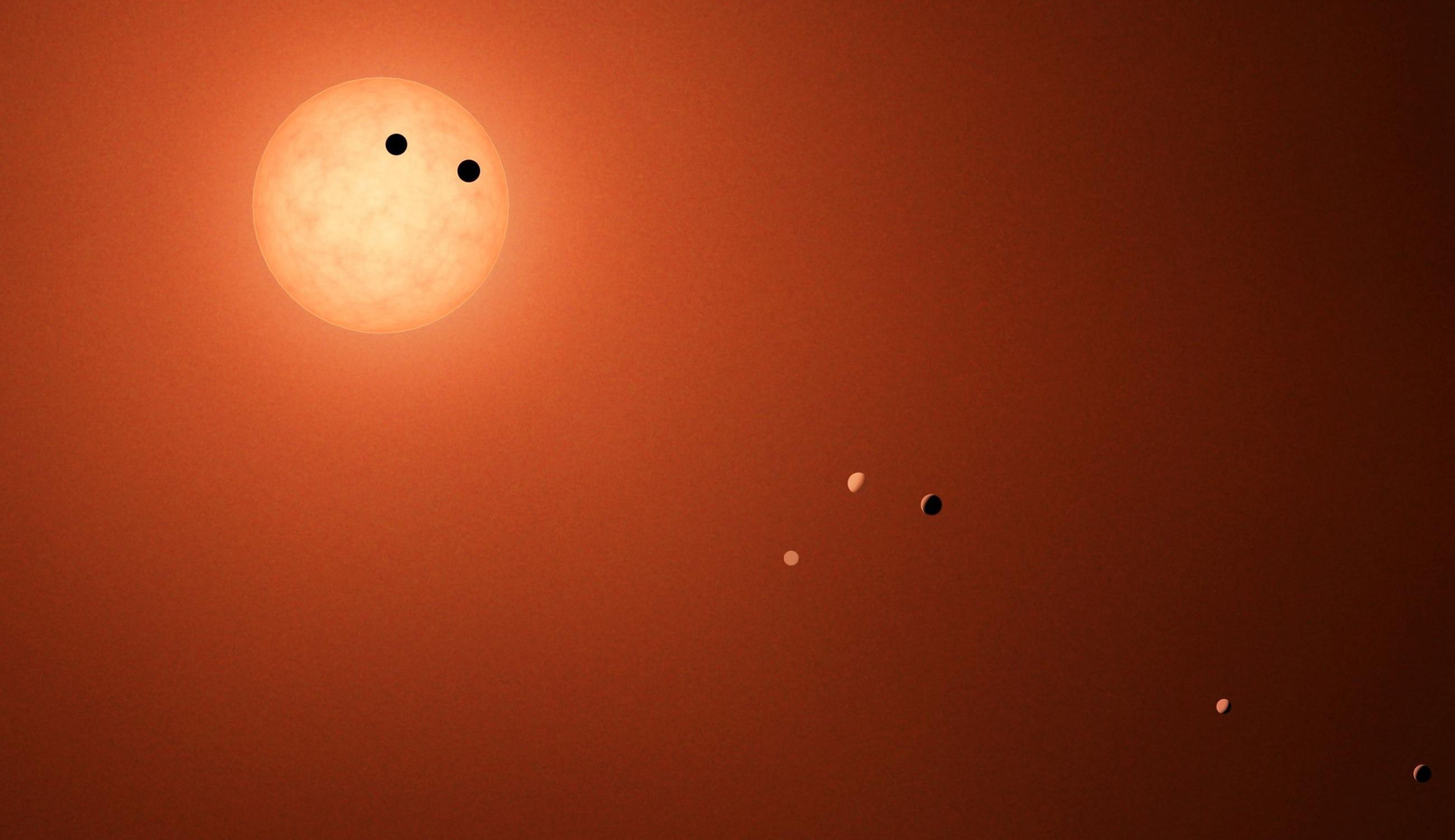 Los siete planetas del sistema TRAPPIST-1