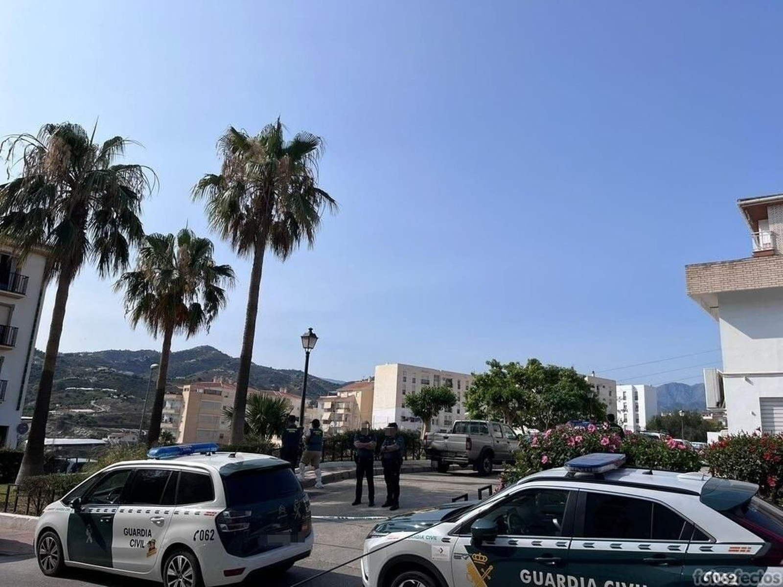 La zona del suceso acordonada por la Guardia Civil. La zona del suceso acordonada por la Guardia Civil.