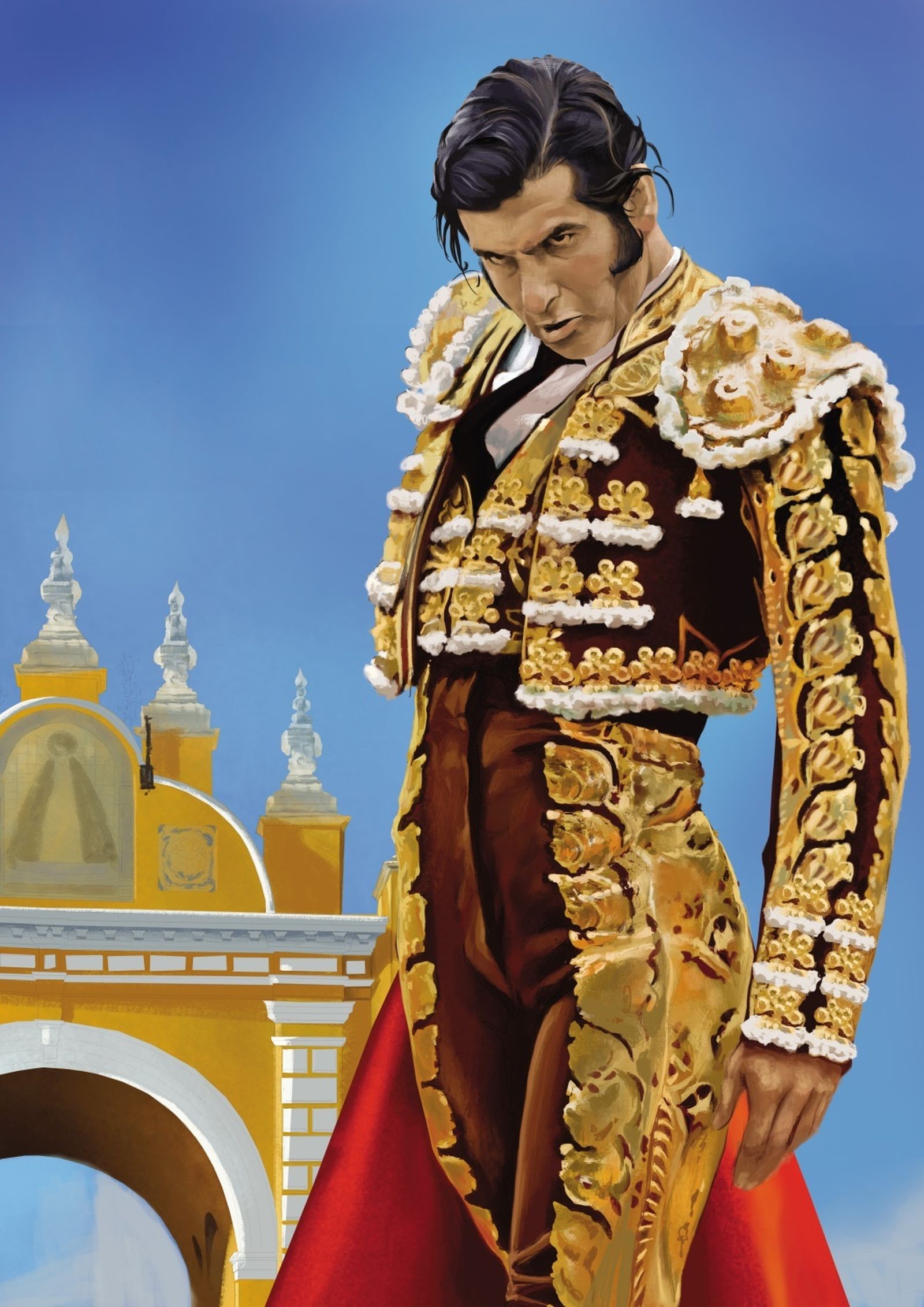 Ilustración de Morante junto al arco de la Macarena.