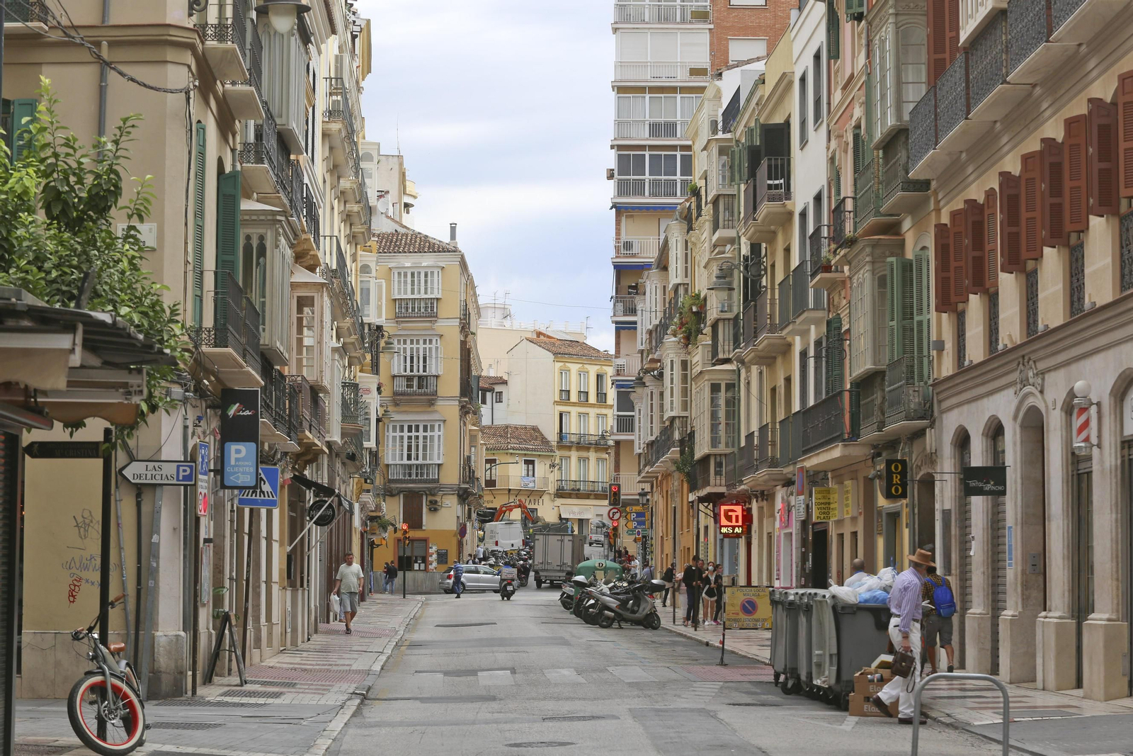 La calle Carretería de Málaga ya está en obras, en fotos