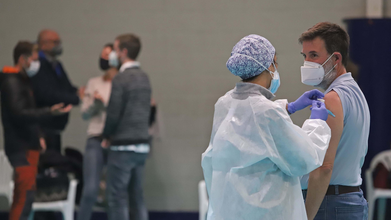 Vacunación de profesores en Algeciras