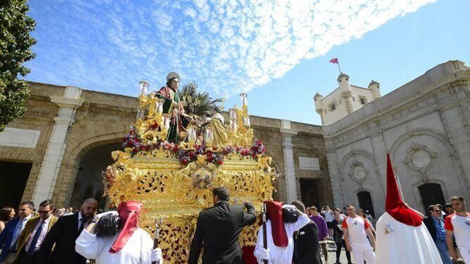 Paso de misterio de la cofradía de Borriquita.