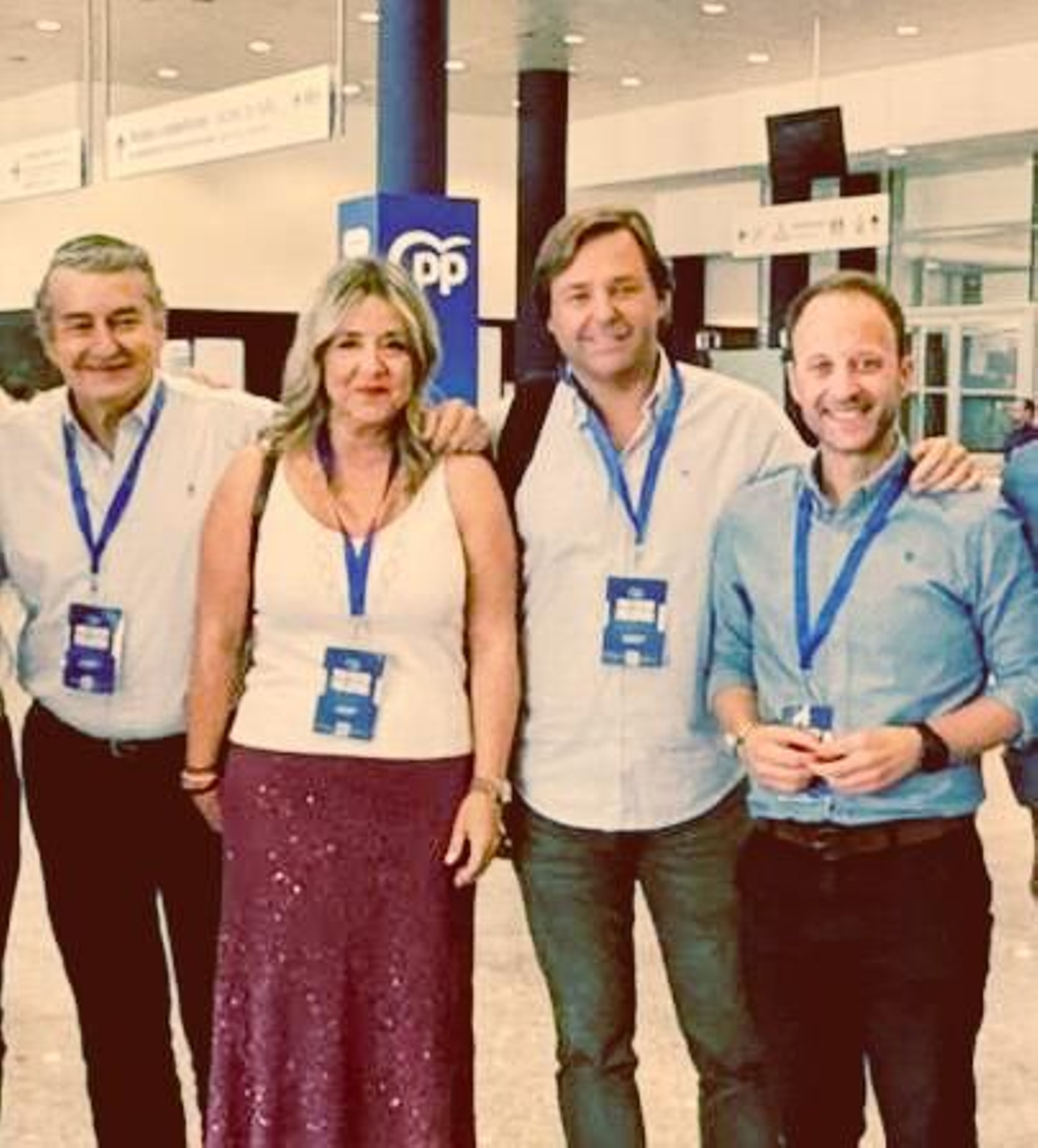 Los "jiennenses" con Antonio Sanz y Antonio Repullo.