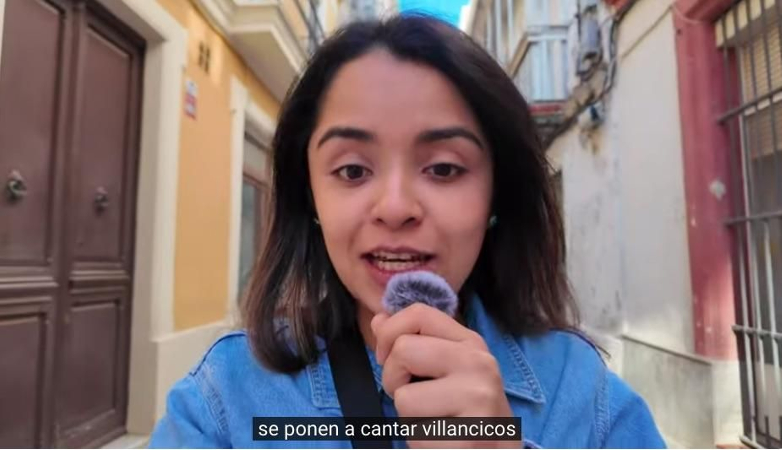 Ingrid después de asistir a una zambomba tradicional de Jerez.