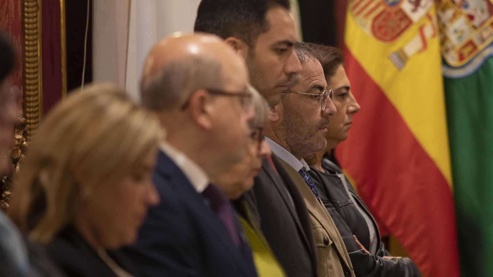 Concejales del PSOE en un pleno municipal.