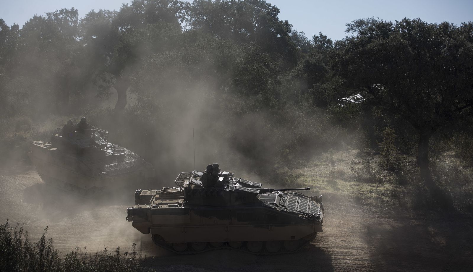 Maniobras del Ejército con destino a Letonia en Cerro Muriano