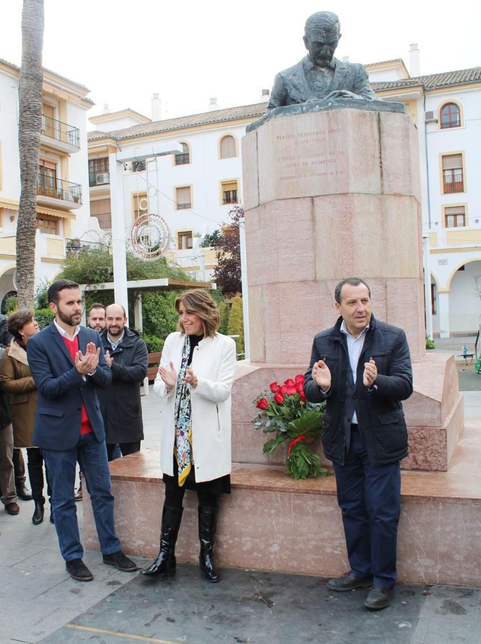Susana Díaz y Ruiz Espejo en un acto homenaje al 4D en Antequera.