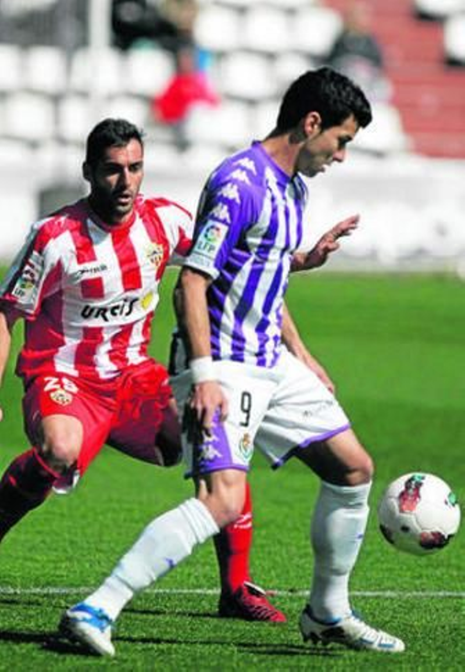El pucelano Javi Guerra, en el partido ante el Almería.