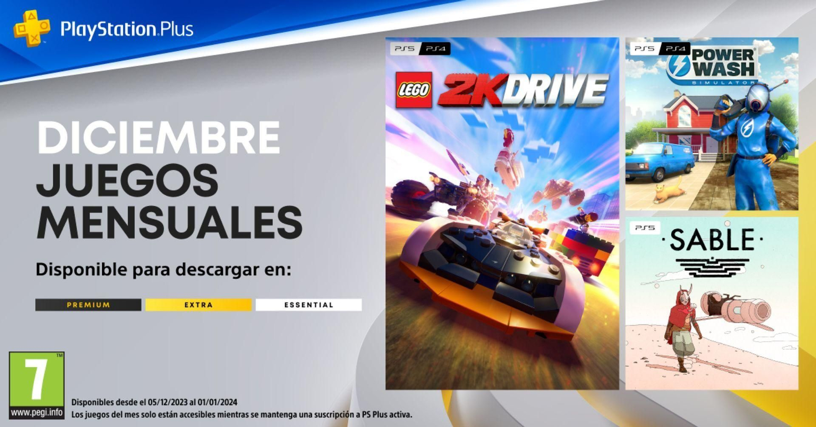 PS Plus para Diciembre de 2023.