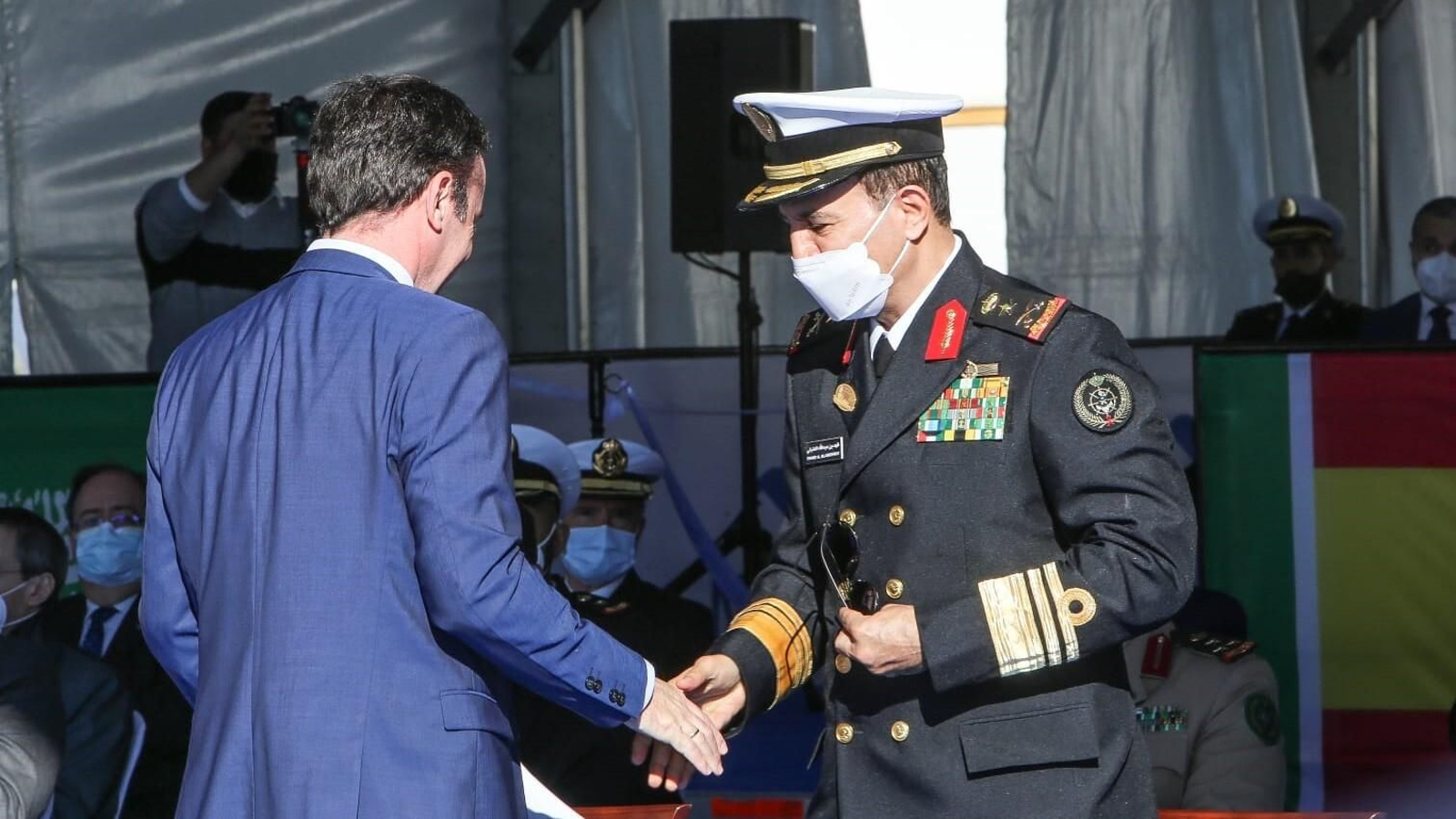 Así ha sido la botadura de la corbeta 'Unayzah' en Navantia San Fernando