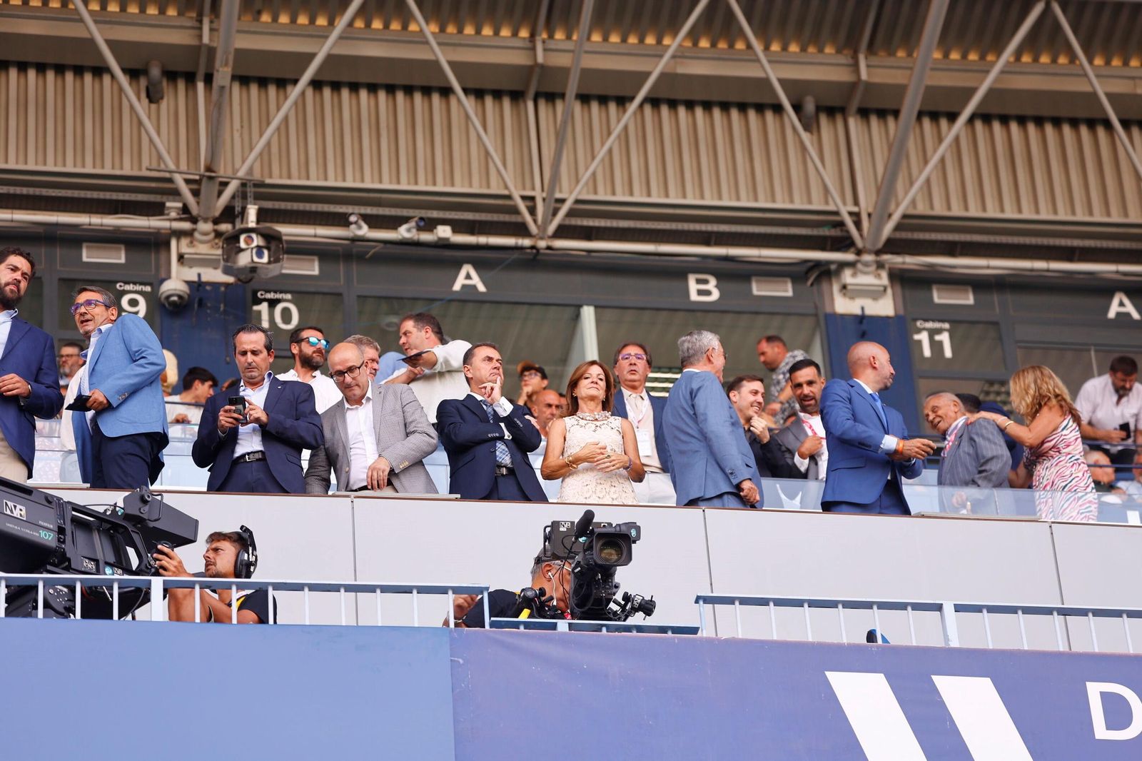 Imagen del palco de La Rosaleda.