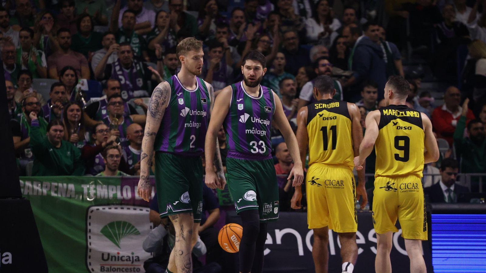 El Unicaja-La Laguna Tenerife, en fotos