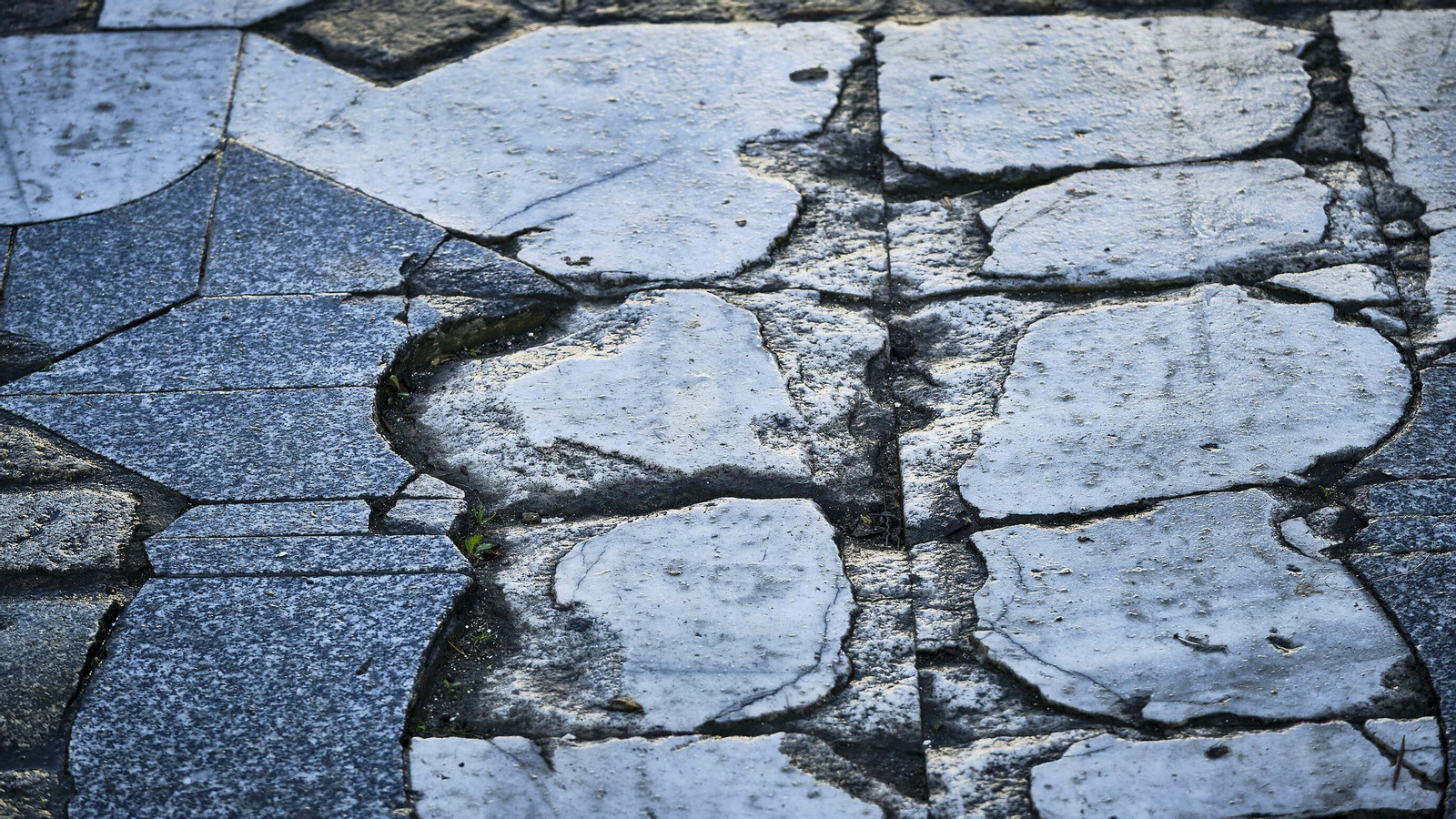 Estado del pavimento en plaza de la Catedral