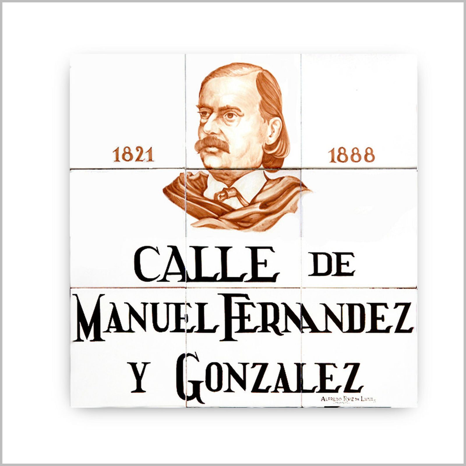 Placa del callejero a su  nombre