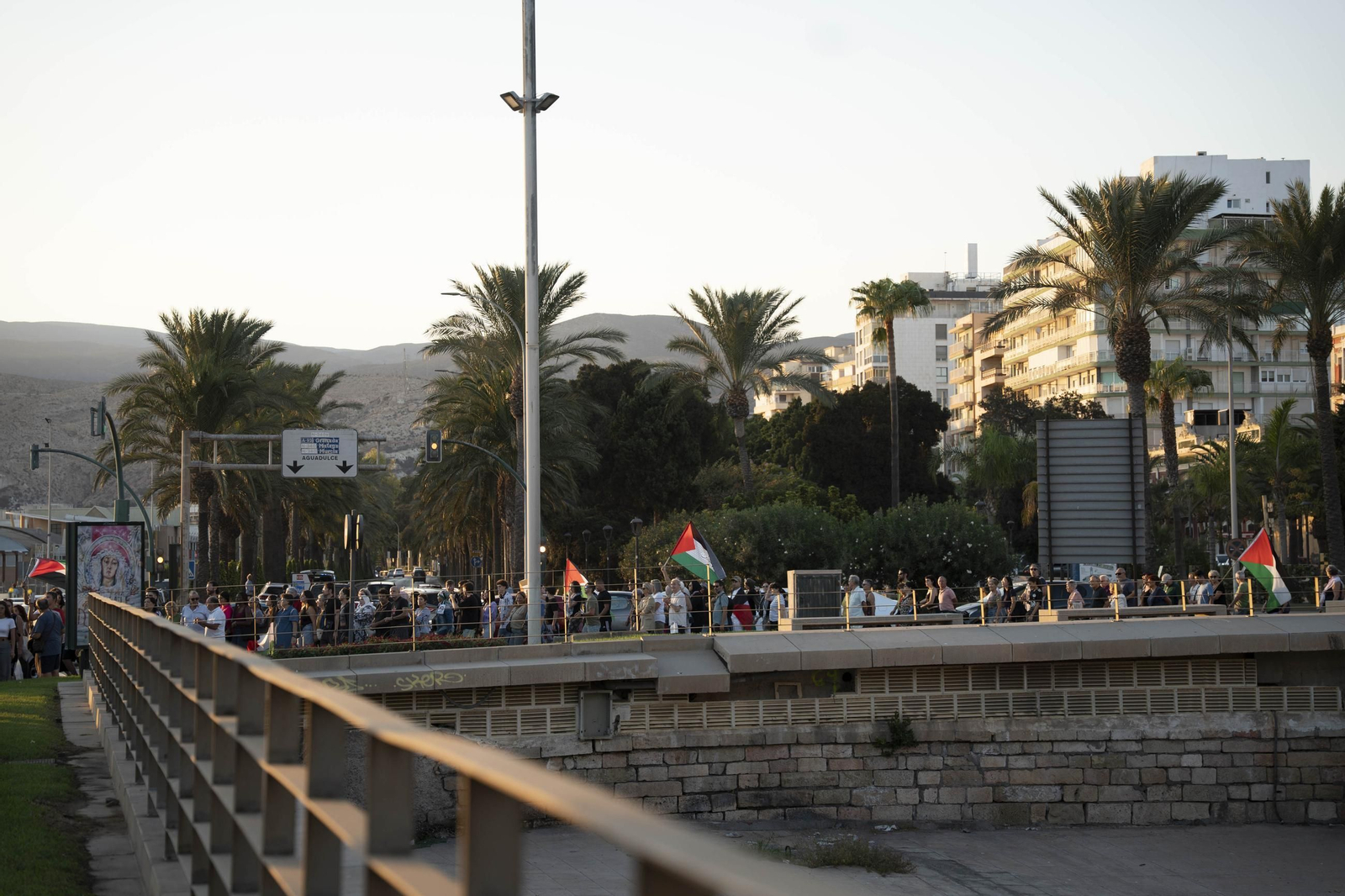 Manifestación convocada por la Plataforma Almería por Palestina