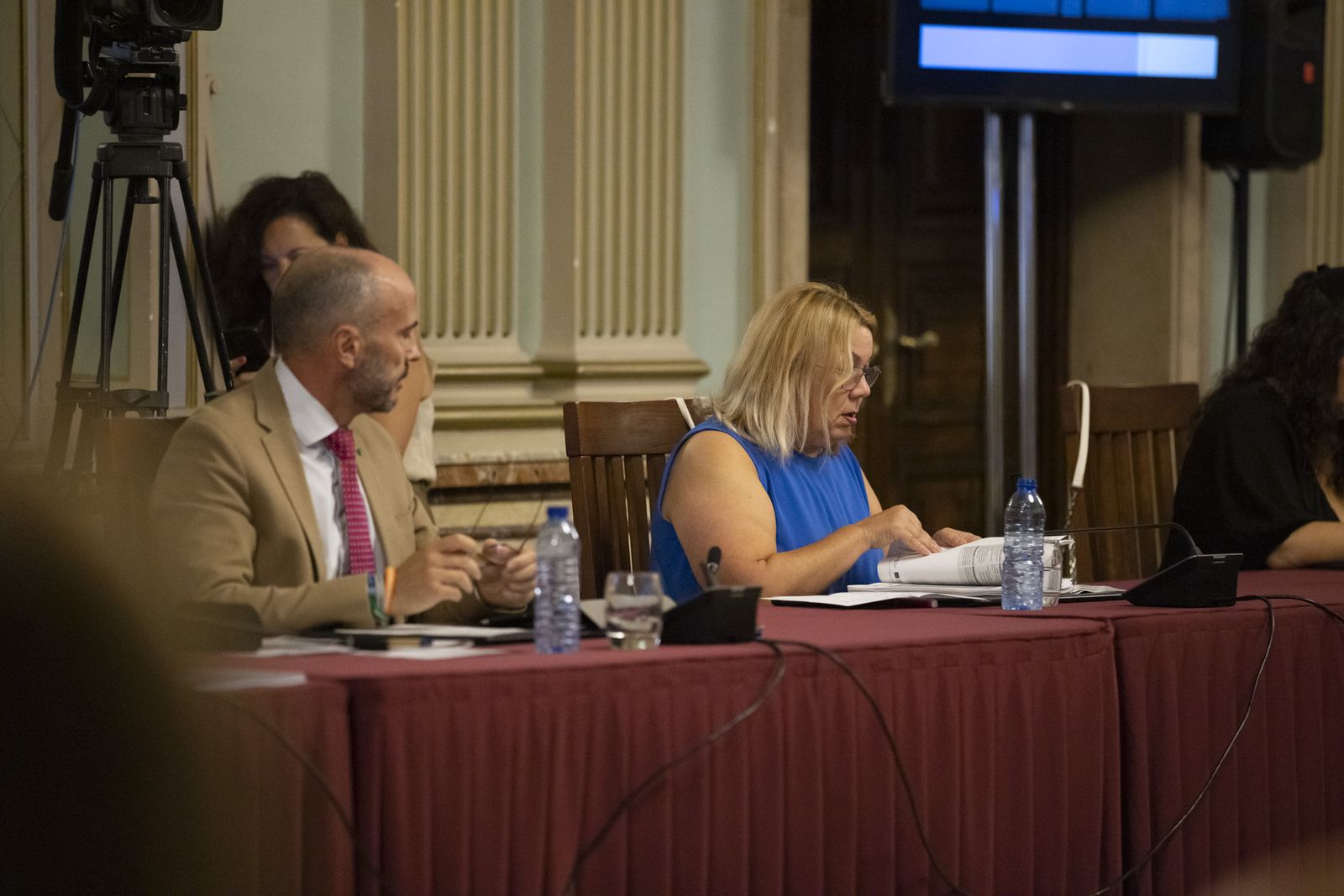 Imágenes del pleno en el Ayuntamiento de Huelva del miércoles 7 de agosto