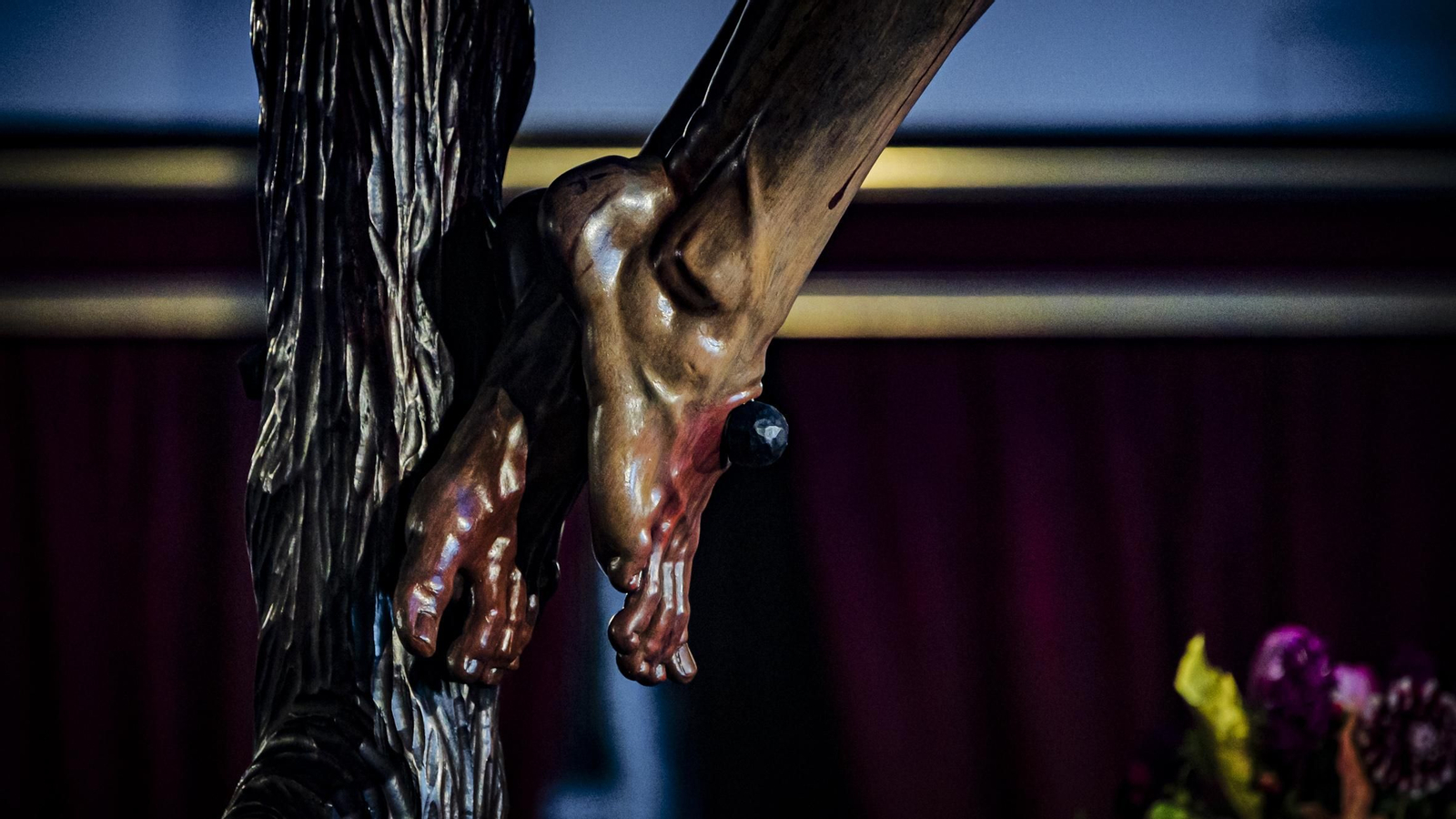 Las imágenes del Cristo de la Misericordia de la cofradía de La Palma después de su restauración