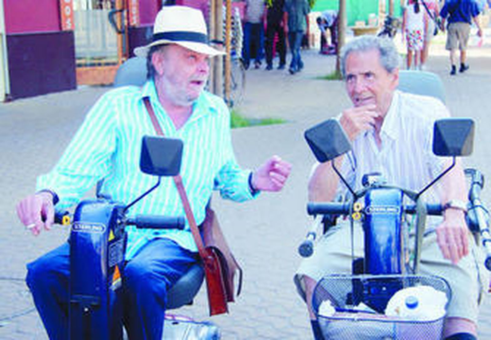 Paco Aguilar y Joselito el Colorao, el pasado viernes en la Alameda de Hércules.