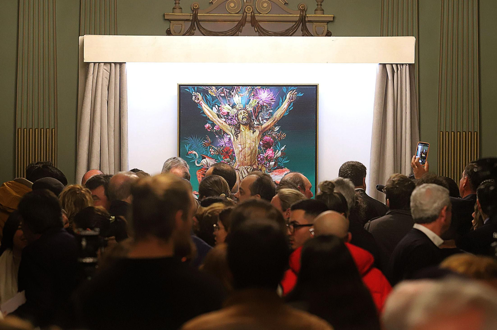 Imágenes del cartel de la Semana Santa 2023 de Huelva en su presentación