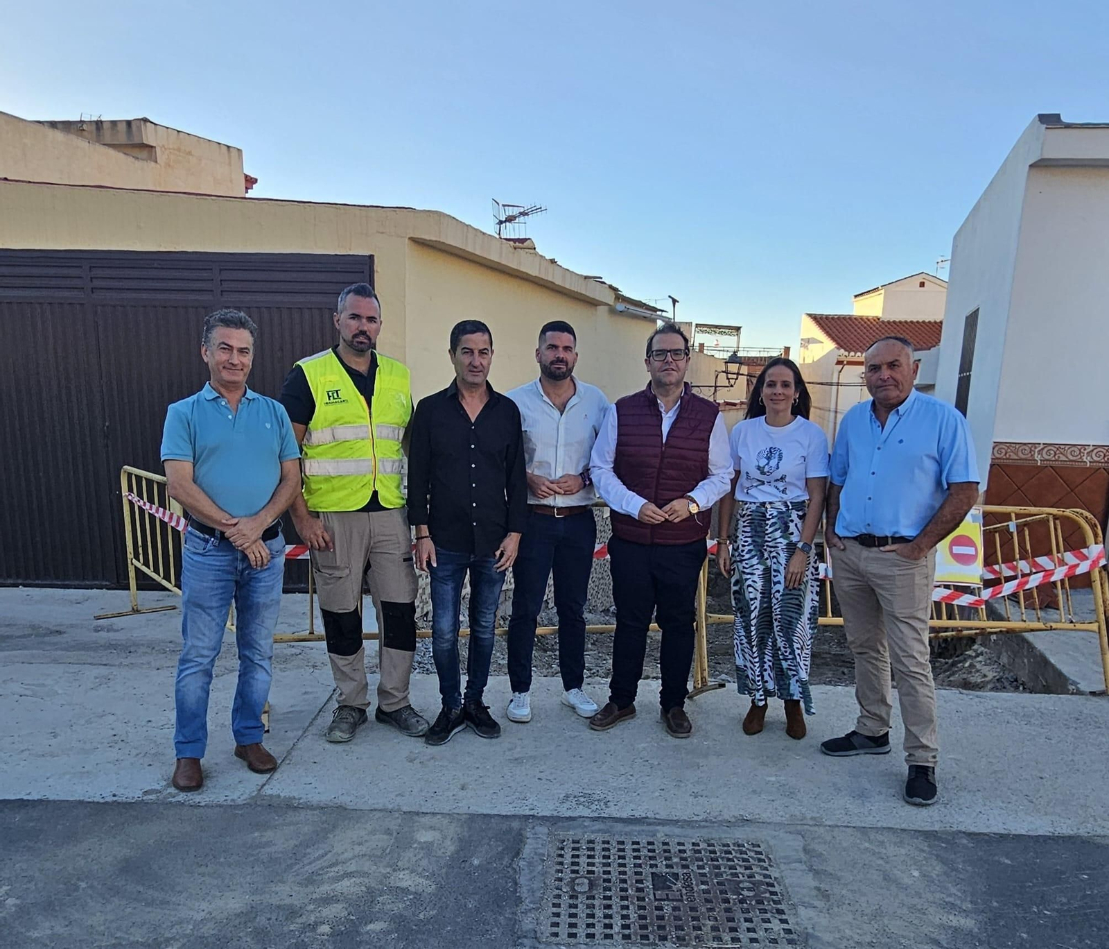Visita a las obras de saneamiento de Lobres