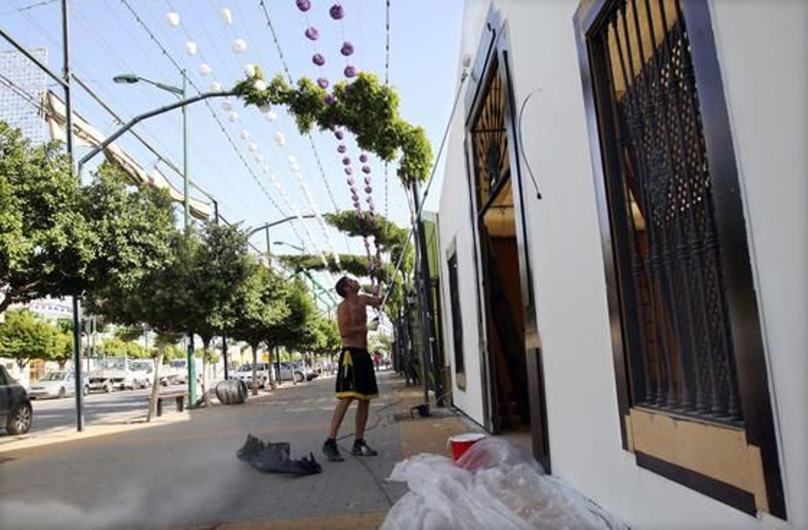 El Real Cortijo de Torres se prepara para la Feria de Málaga.