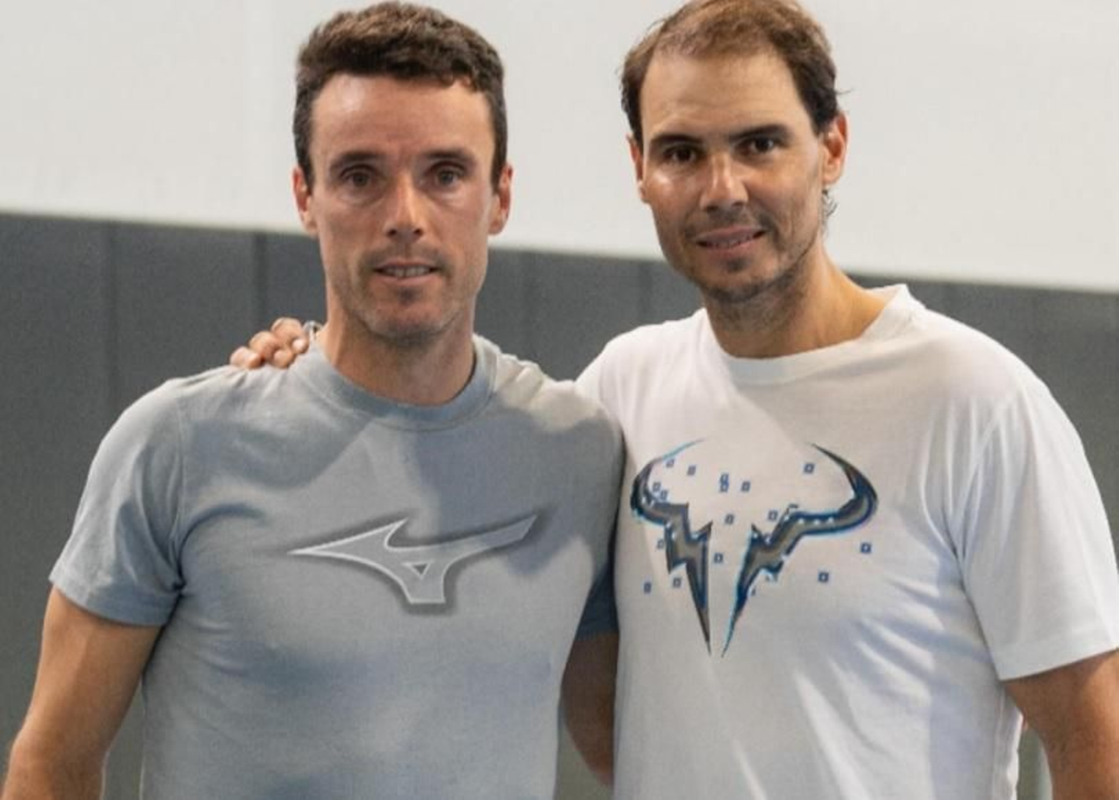 Roberto Bautista y Rafa Nadal, en Manacor.