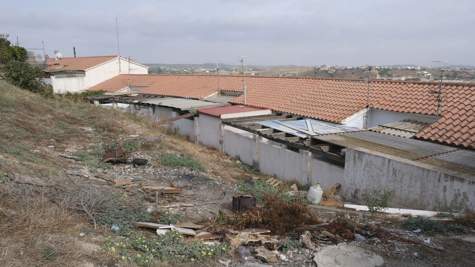 Viviendas cercanas a la ermita de San Francisco, en Turre.