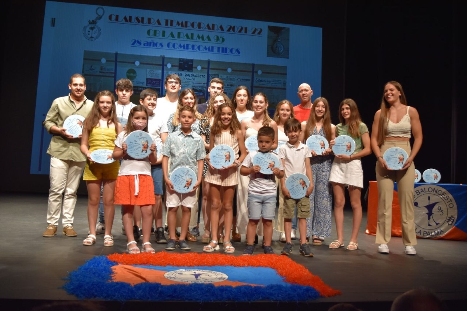Uno de los equipos homenajeados en la clausura de temporada del CB La Palma 95.