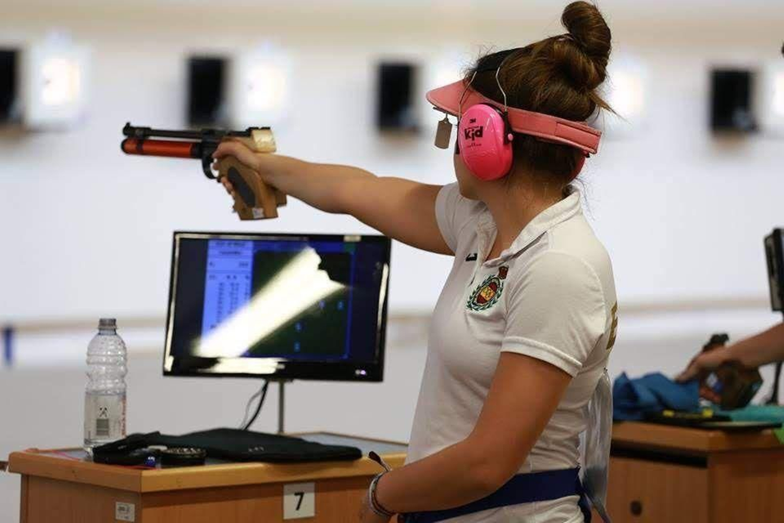 La tiradora almeriense Ana Castillo durante su anterior participación en unas Olimpiadas Universitarias.