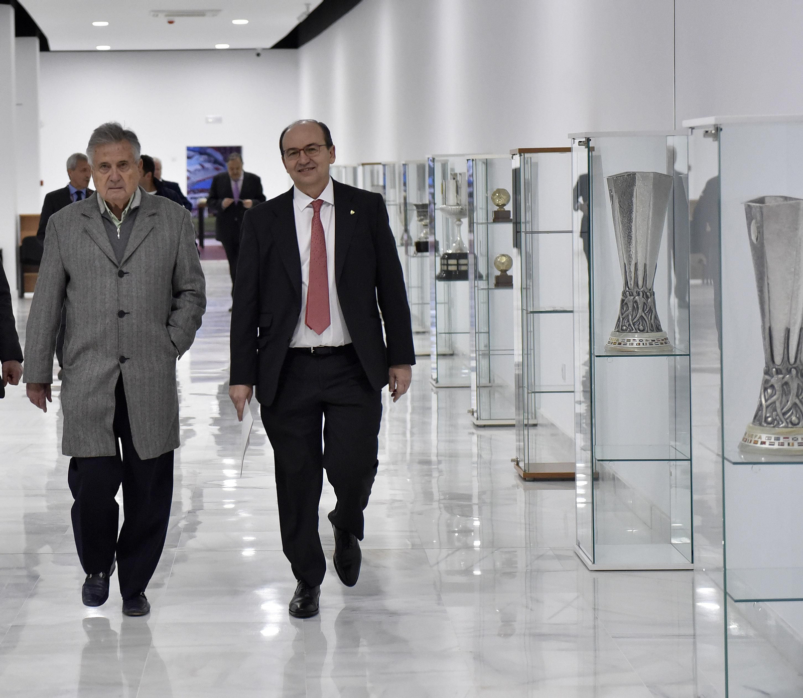 Rafael Carrión y José Castro, en un acto reciente en el estadio.