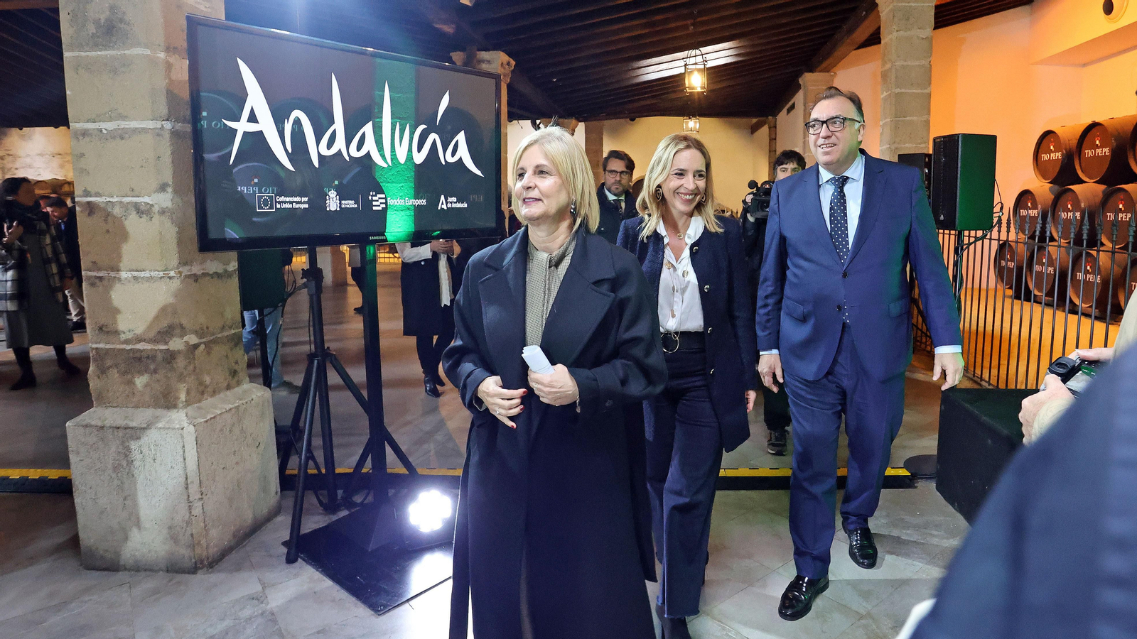 Presentación del stand de Andalucía en Fitur en Bodegas González Byass de Jerez Presentación del stand de Andalucía en Fitur en Bodegas González Byass de Jerez