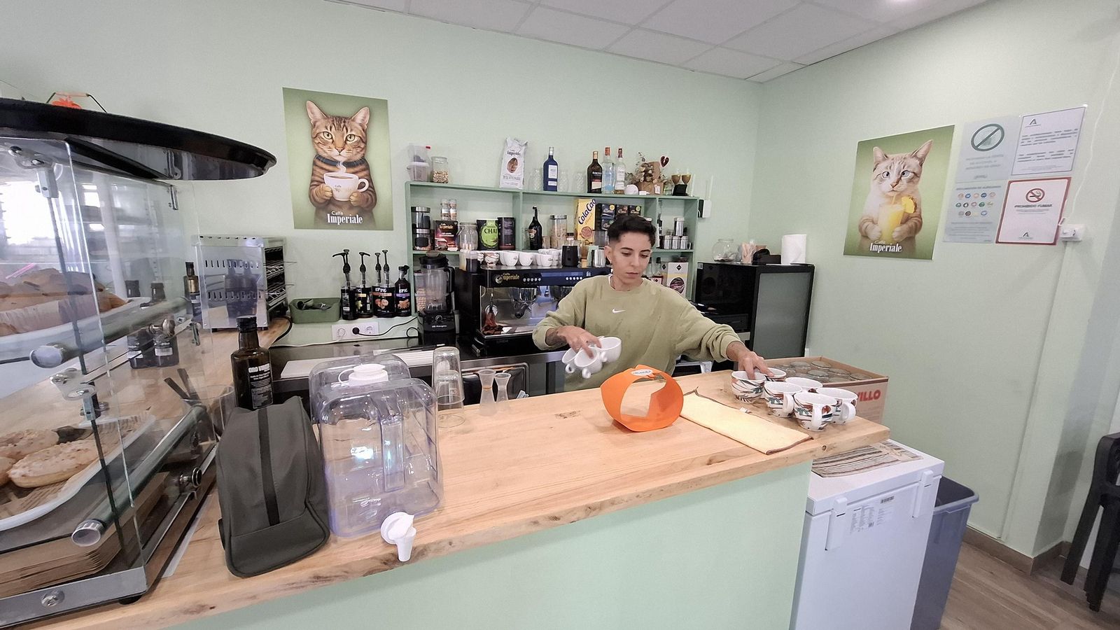 Cafetería El Gato, en Ciudad Jardín