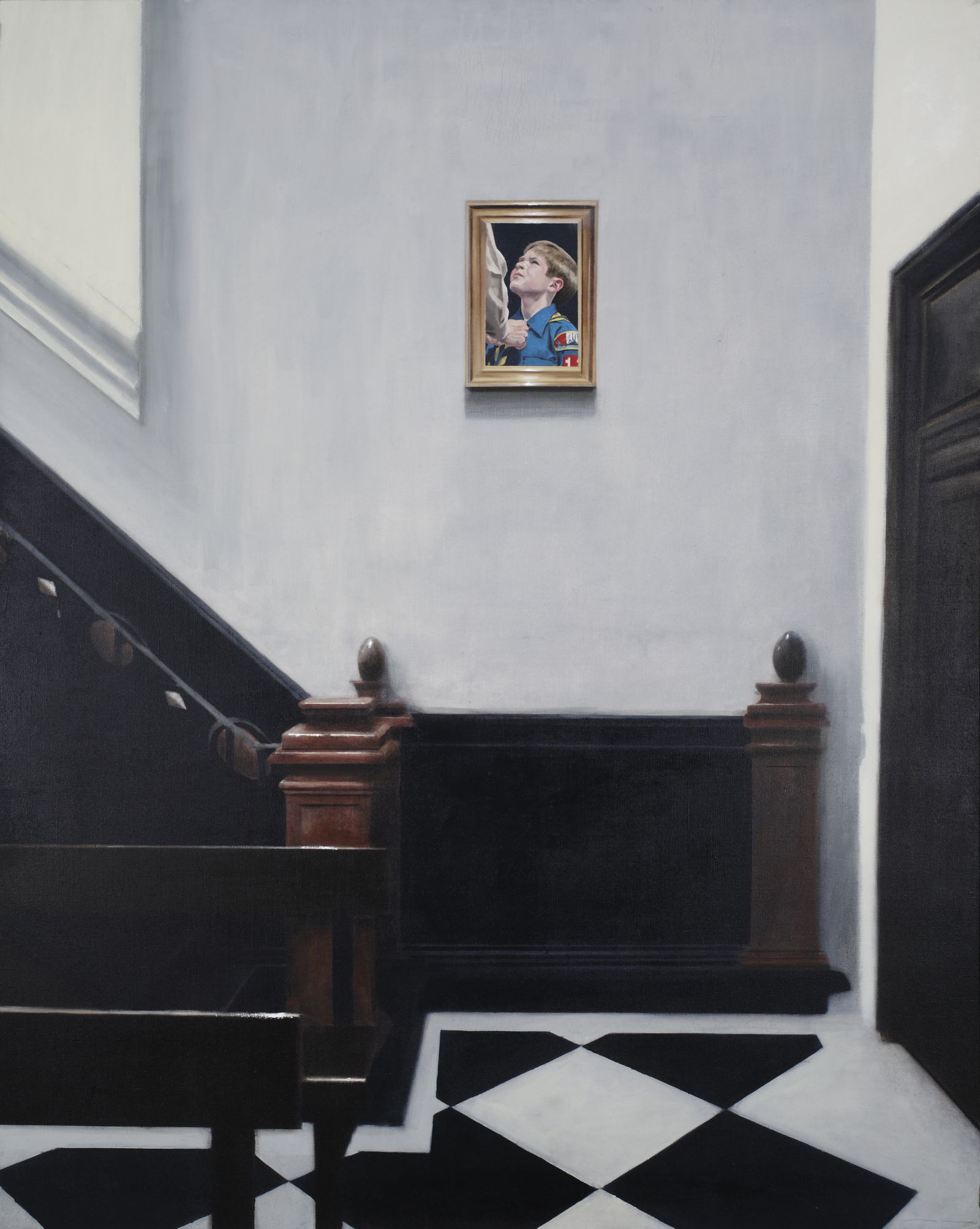 'Ascenso al Monte Sori (2020). Óleo sobre lino