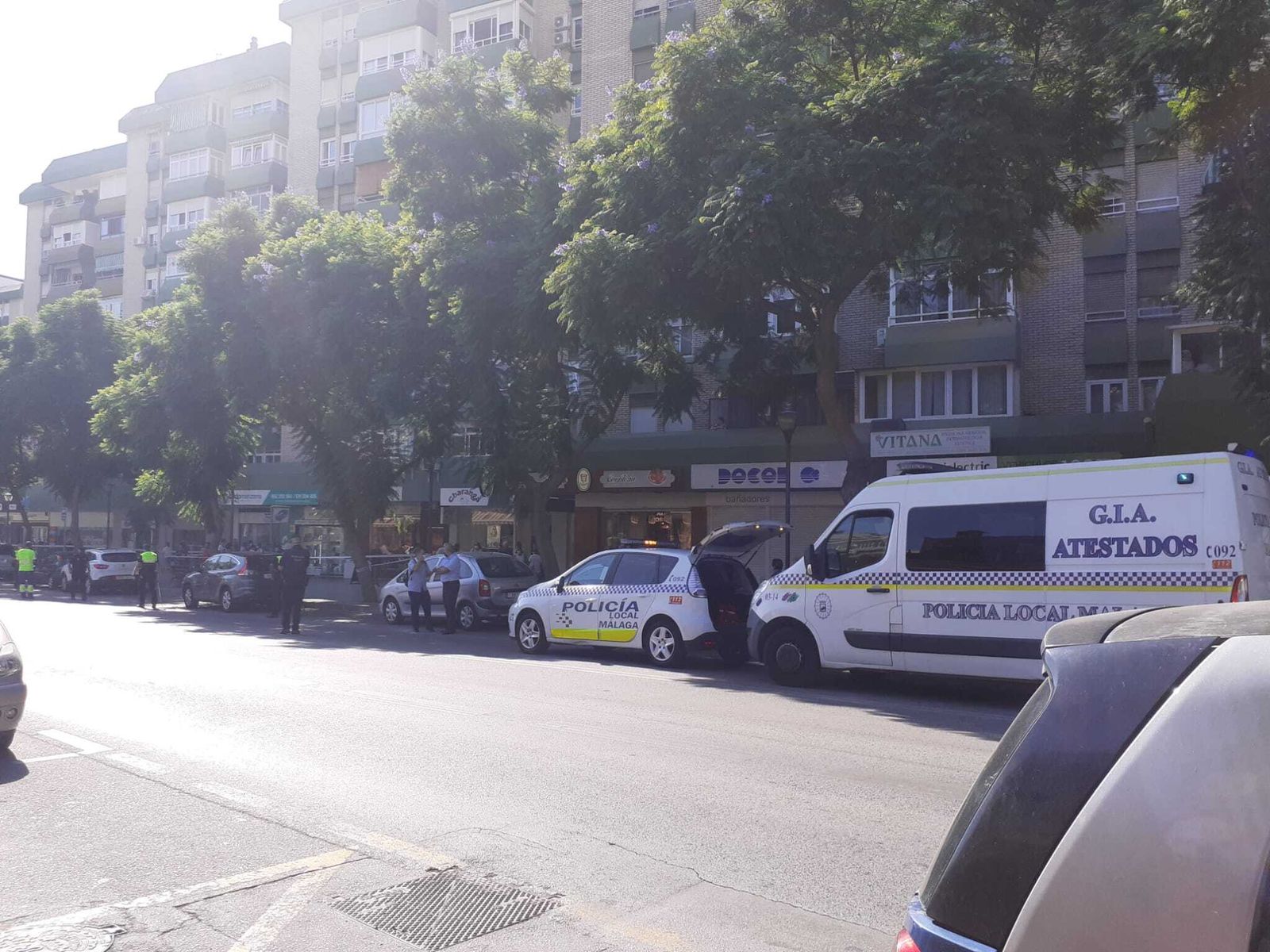 La Policía Local y los Atestados, en el lugar del accidente