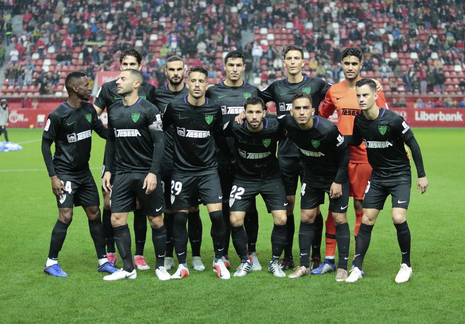 El once del Málaga CF contra el Sporting de Gijón.
