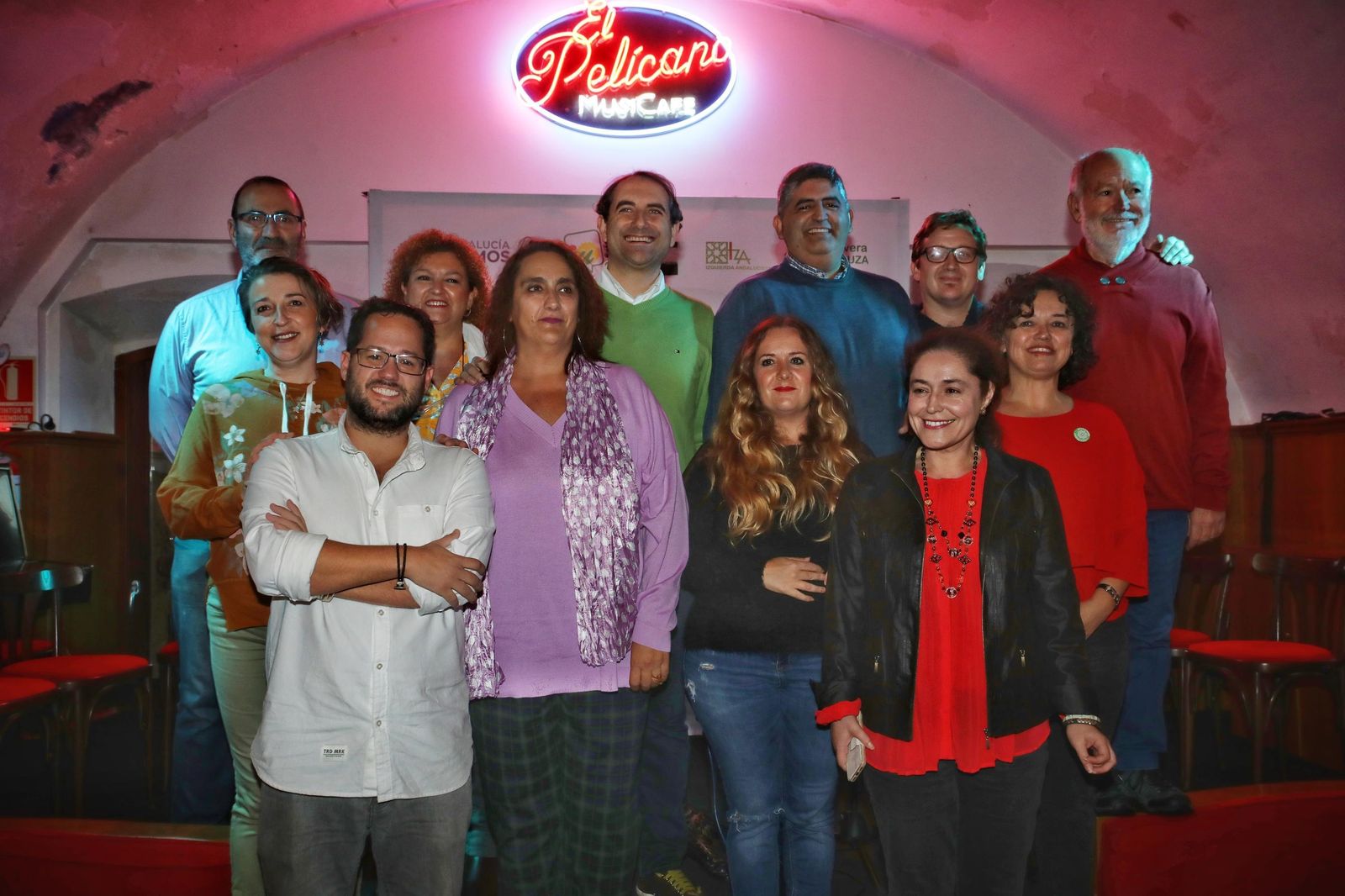 Los miembros de la candidatura por Cádiz de Adelante Andalucía.