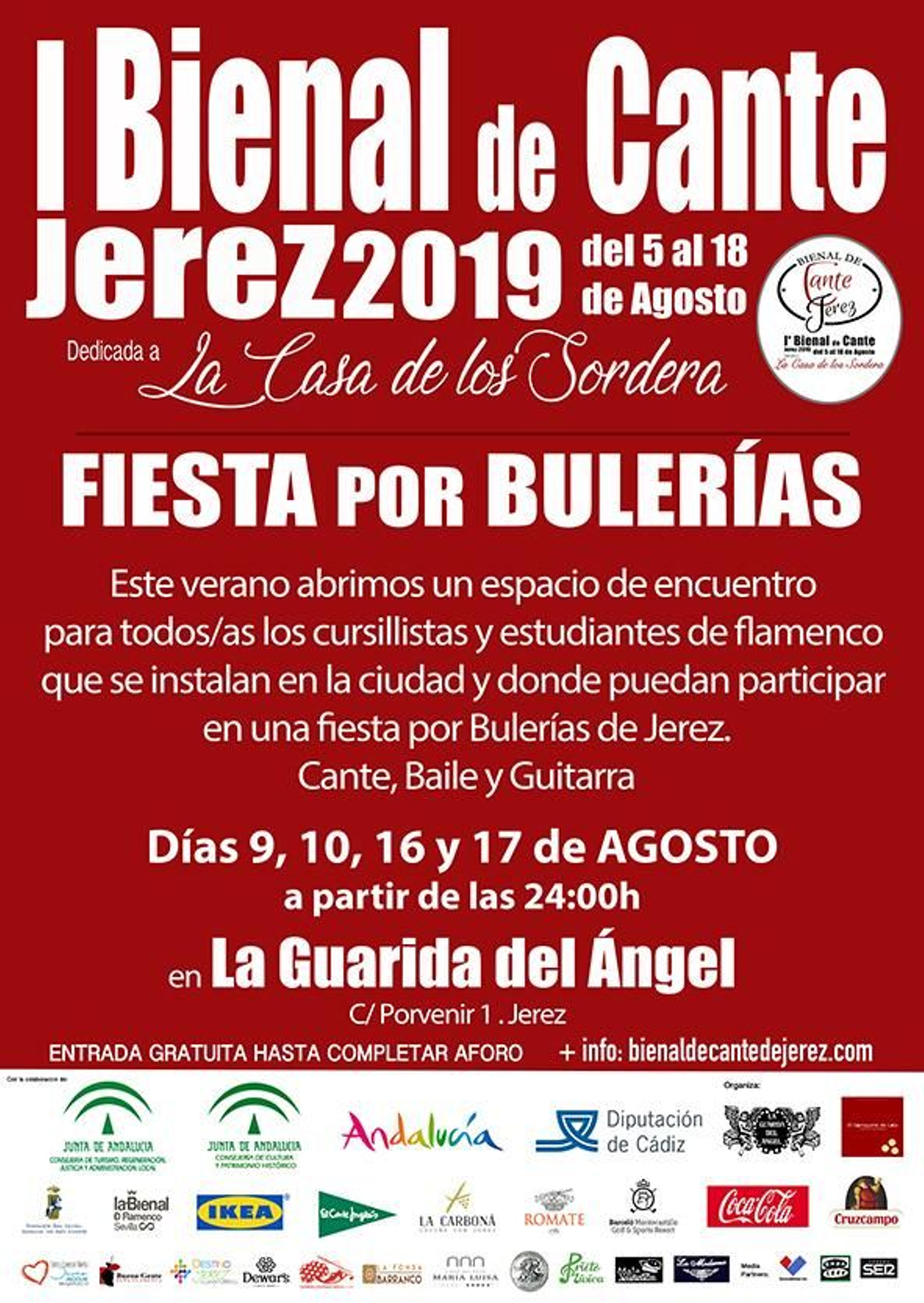 Agenda de actos del 15 al 18 de agosto