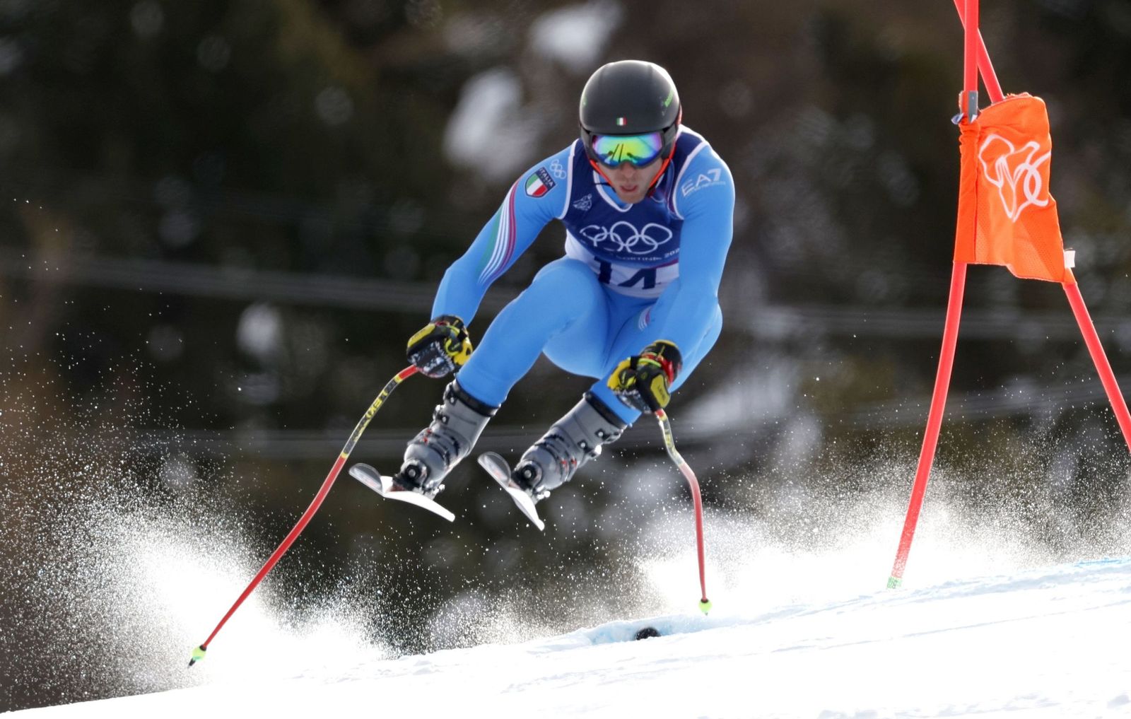 Las espectaculares fotos del descenso masculino en los Juegos Olímpicos de invierno