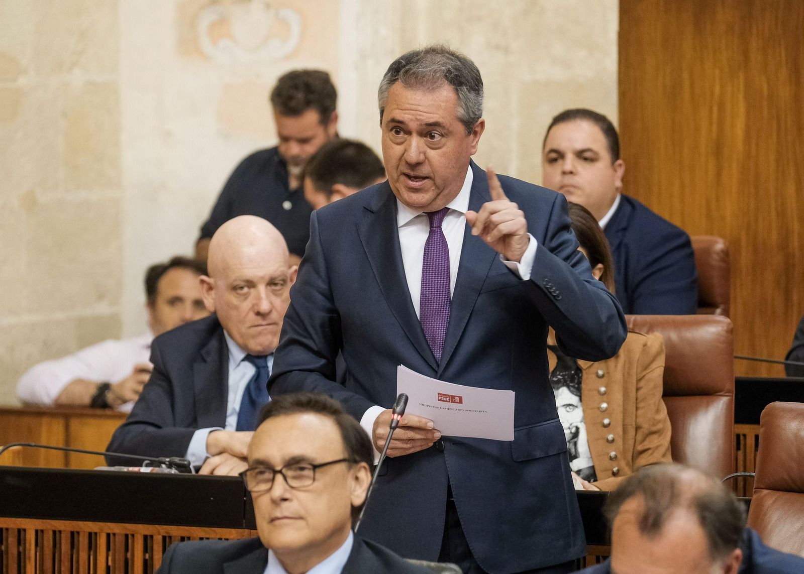 Juan Espadas, este jueves en el Parlamento. Juan Espadas, este jueves en el Parlamento.