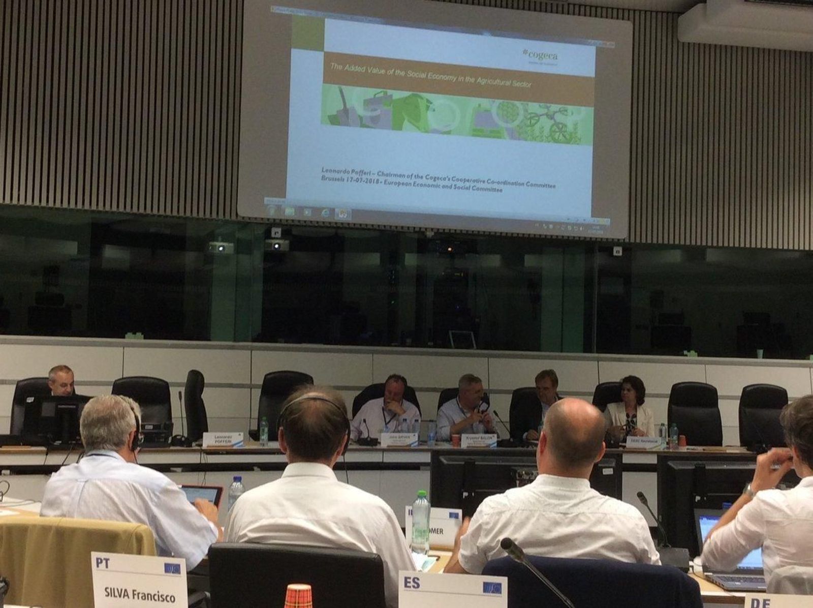 Imagen del momento en el que Anecoop se puso como ejemplo.