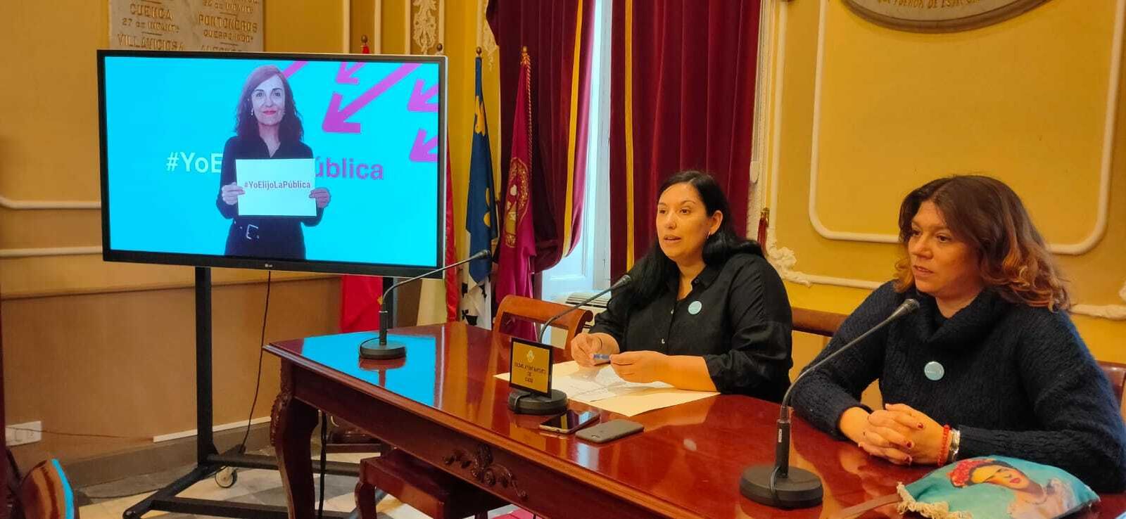 Ana Fernández y Marián Gil presentando la campaña.