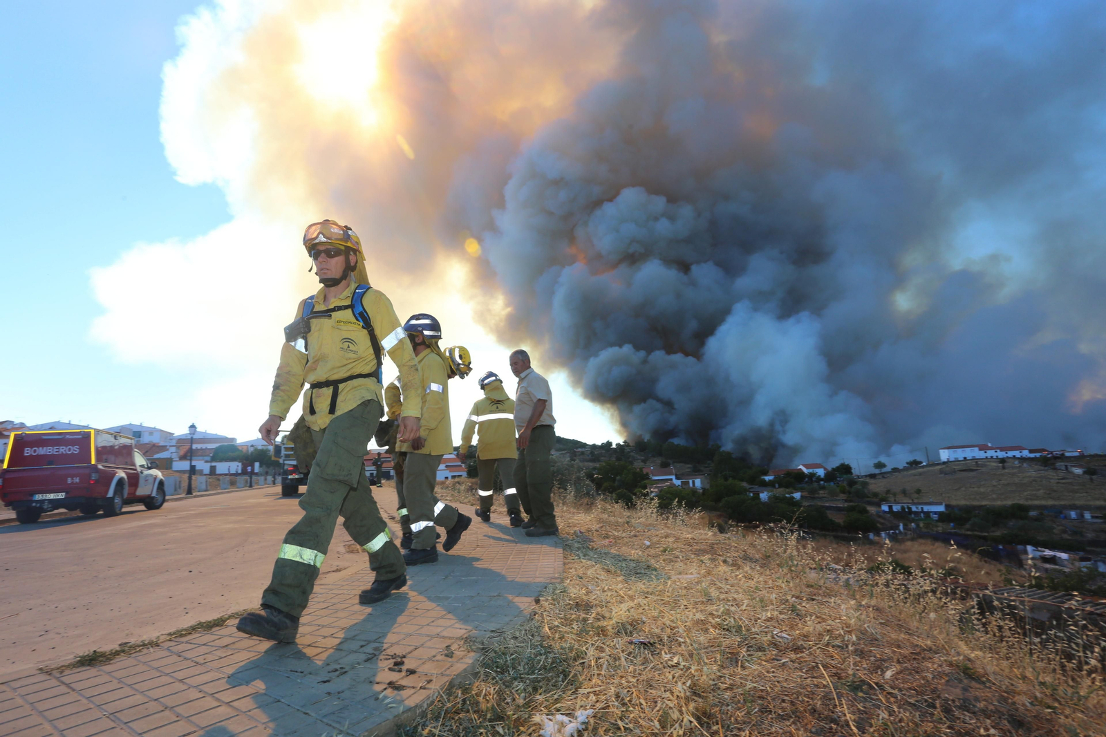El incendio de Riotinto en imágenes