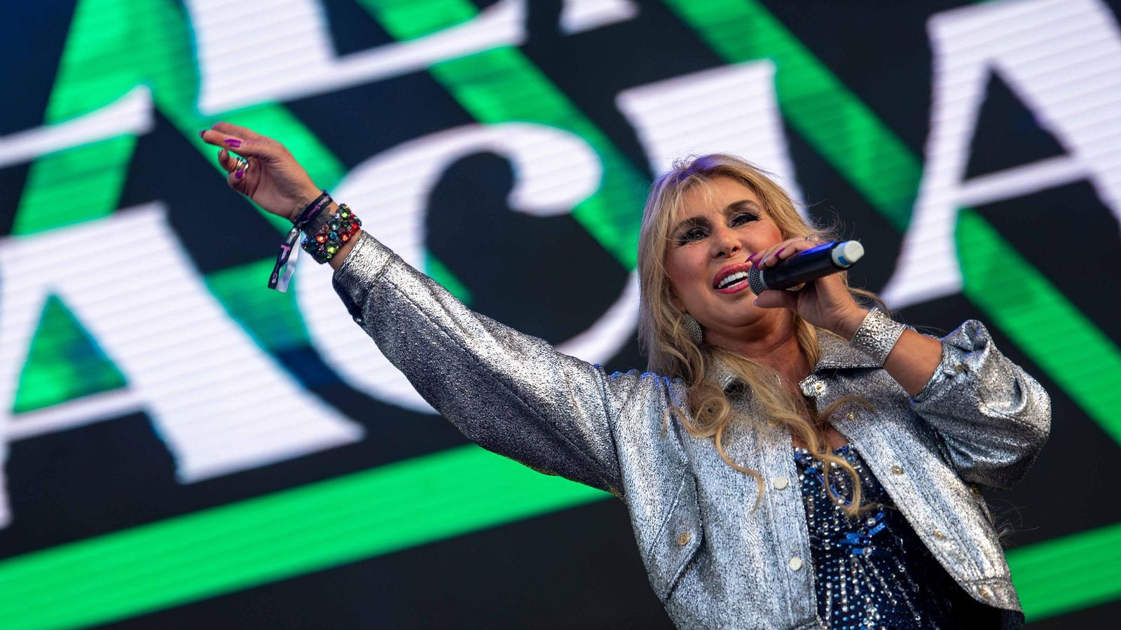 Malena Gracia durante su actuación en el Festival.