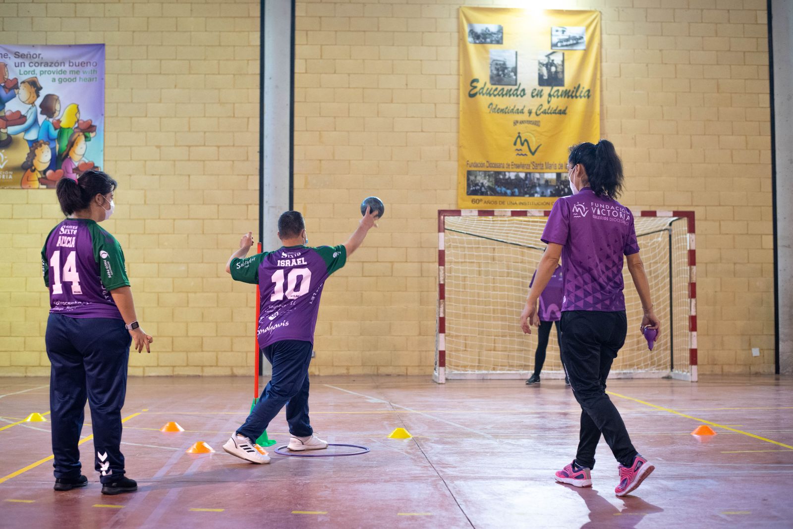 Equipo de Balonmano Down en uno de sus entrenamientos